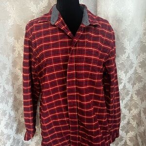 L.L. Bean Red and Yellow Plaid Shirt